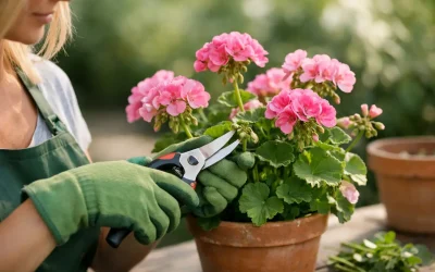 Przycinanie pelargonii dla gęstych kwiatów